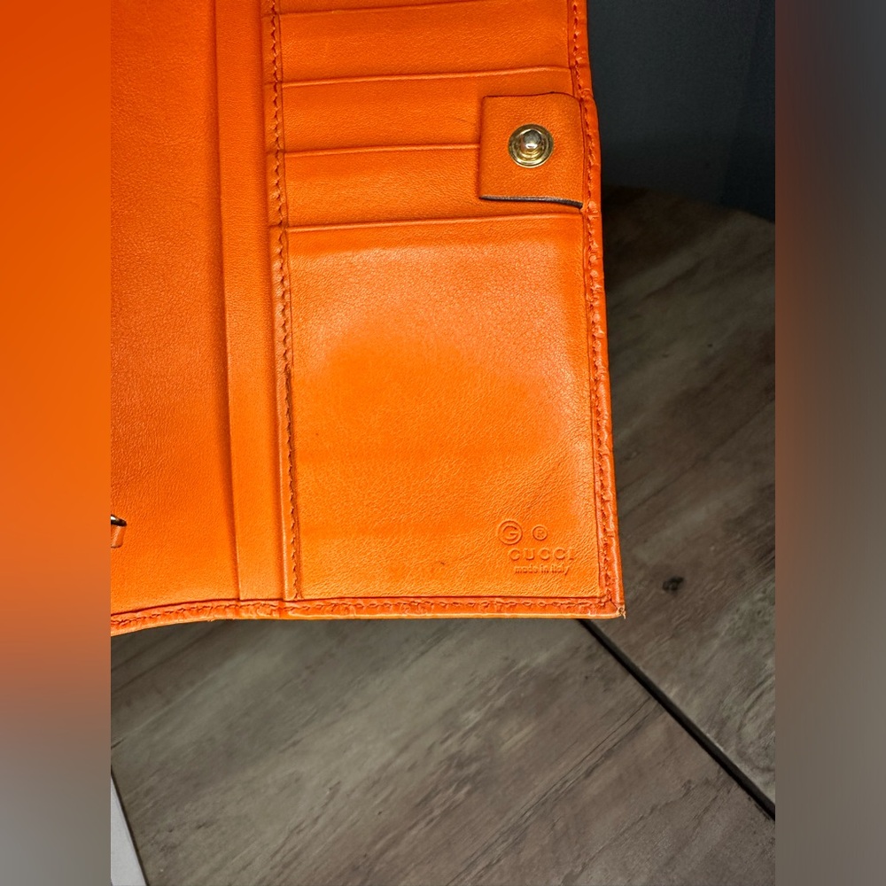 Gucci Guccissima Long Wallet - orange - Picture 9 of 13